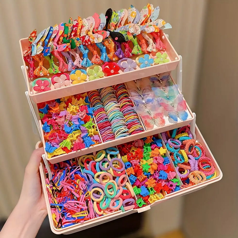 Miniatura: 555 pieces/set, colorful butterfly hair clips for girls, stylish and sweet hairs