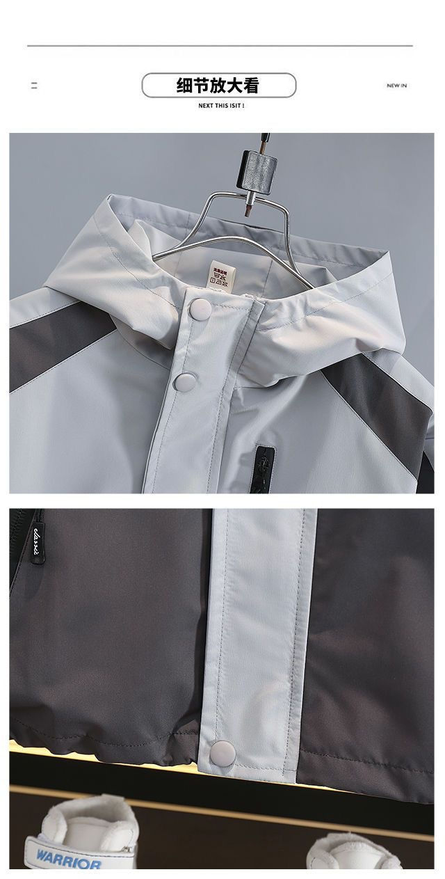 Miniatura: Children Clothing Color Blocking Jacket 2026 Spring Autumn Teen Boys Fashion Zip