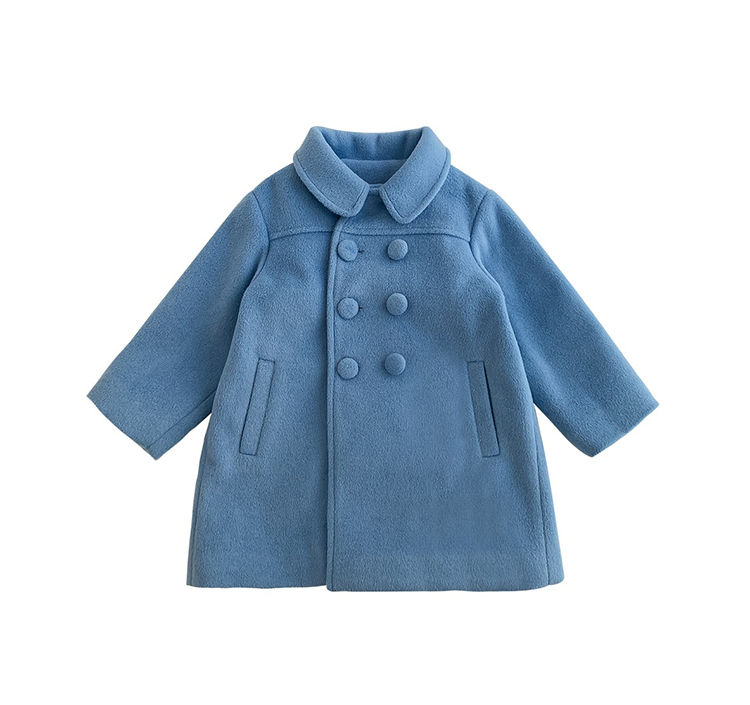Miniatura: 2 3 4 5 6 7 Years Girls Wool Coats New Korean Version Long Kids Jacket Spring Au