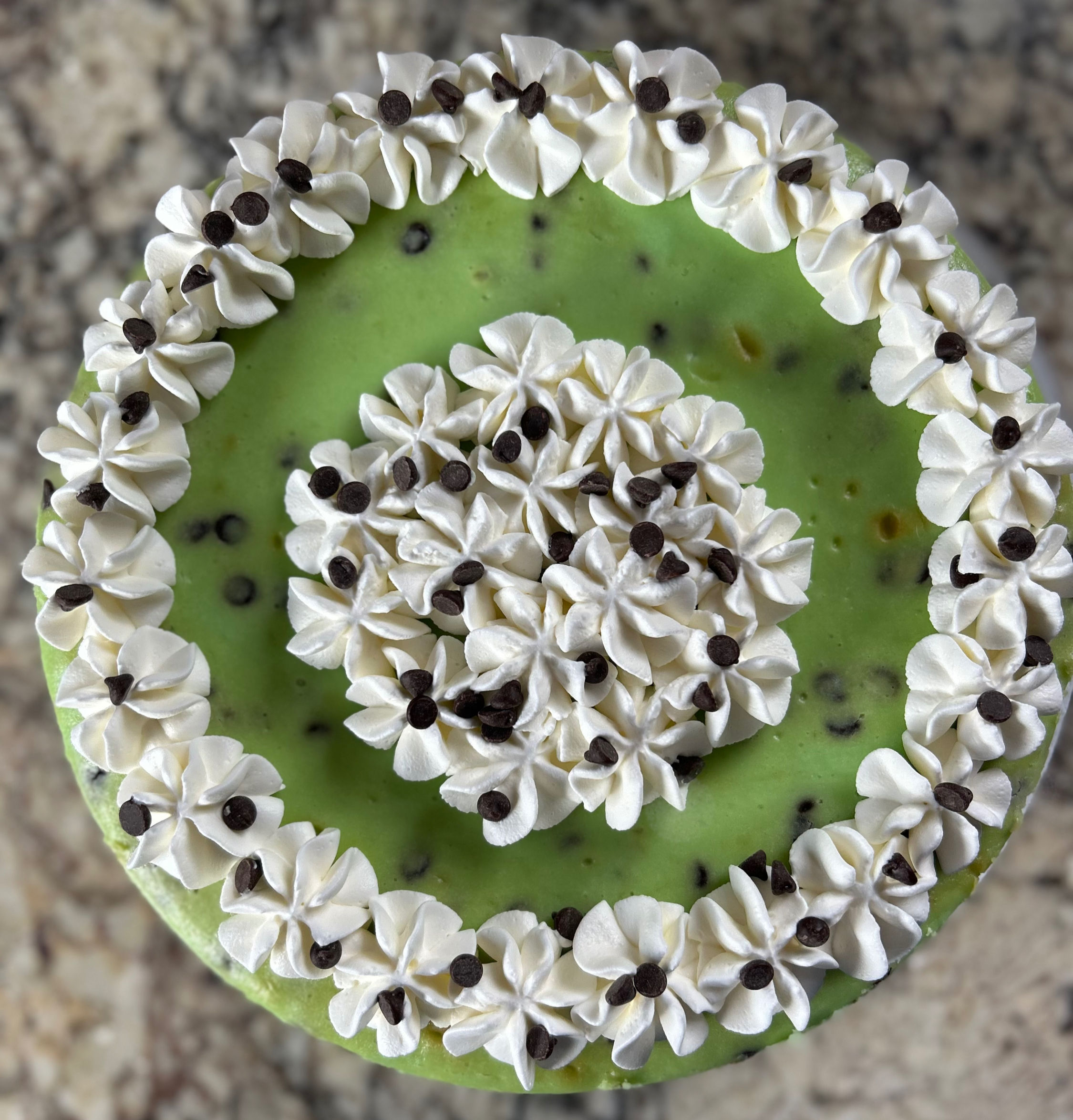 Mint Chocolate Chip Cheesecake