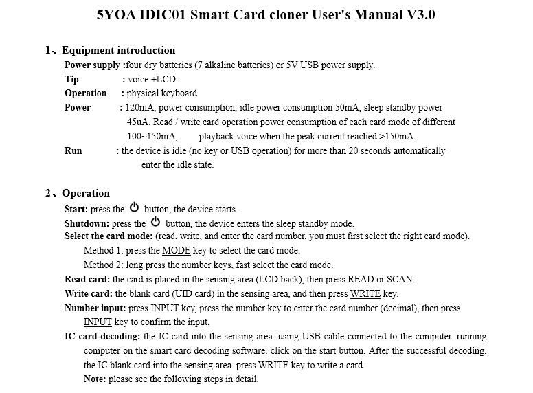 Thumbnail: English 10 frequency RFID Copier ID IC Reader Writer copy M1 13.56MHZ encrypted 