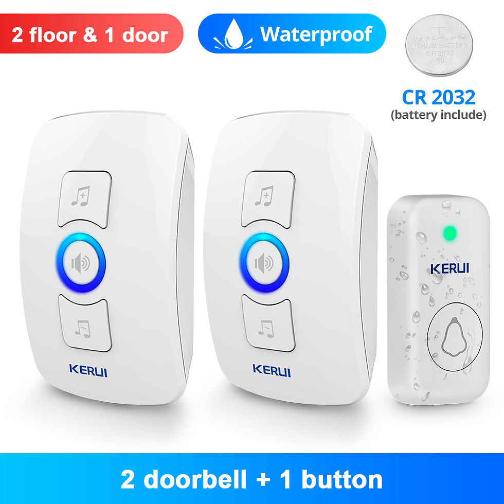 Thumbnail: KERUI M525 Outdoor Wireless Doorbell Waterproof Smart Home Door Bell Chime Kit L
