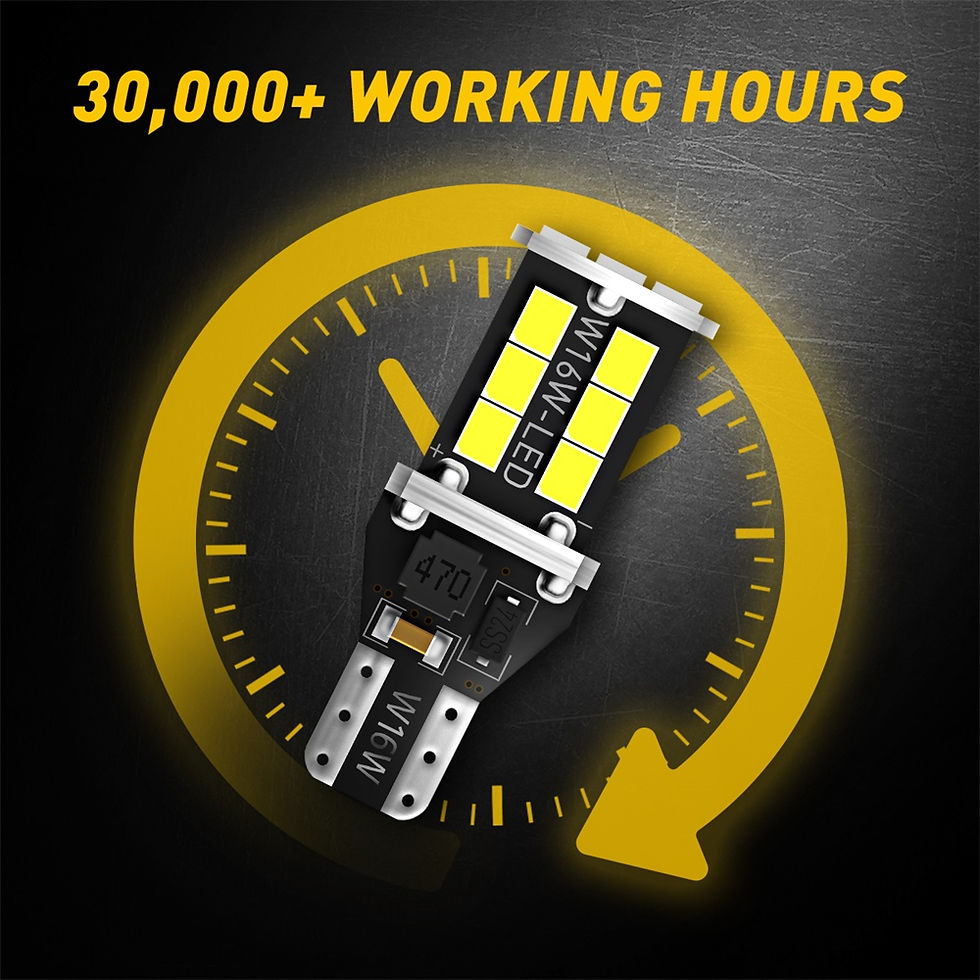Thumbnail: AUXITO 2PCS T15 W16W LED Canbus No Error Bulbs 2835 SMD Backup Reverse Light 921