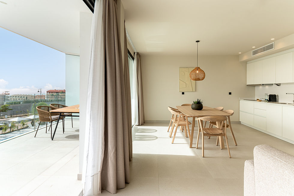 Dining area and terrace 2 bedroom apartment