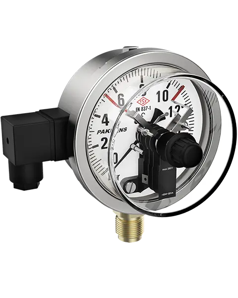 Ø100 MM. ELEKTRİK KONTAKLI PASLANMAZ TİP BASINÇ ÖLÇERLER