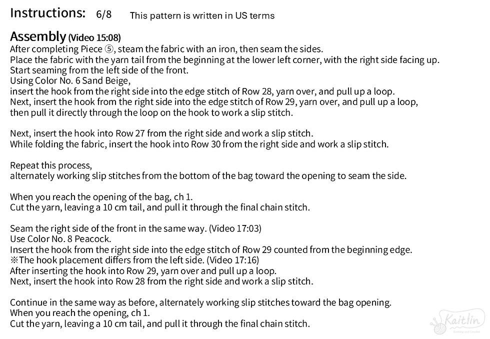 Crochet Hook Tunisian Mini Shoulder Bag Instruction
