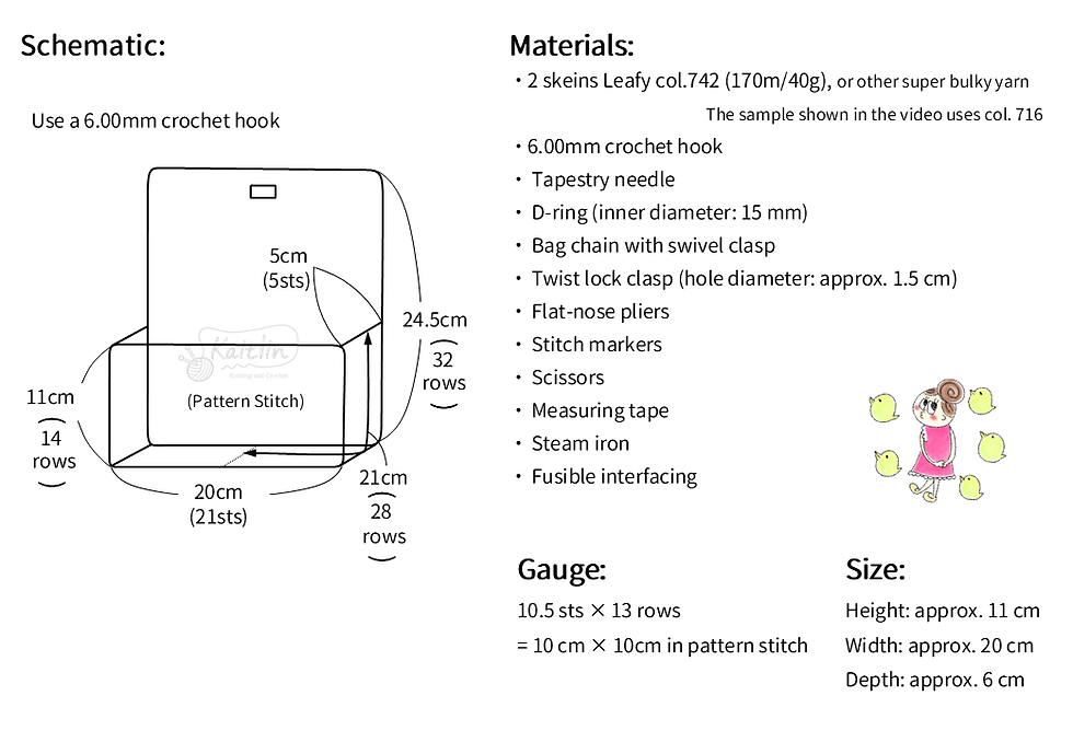 Tropical Mini Shoulder Bag crochet schematic