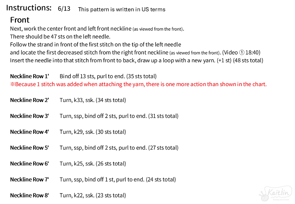Knitting instructions for a hand-knit window pane tee