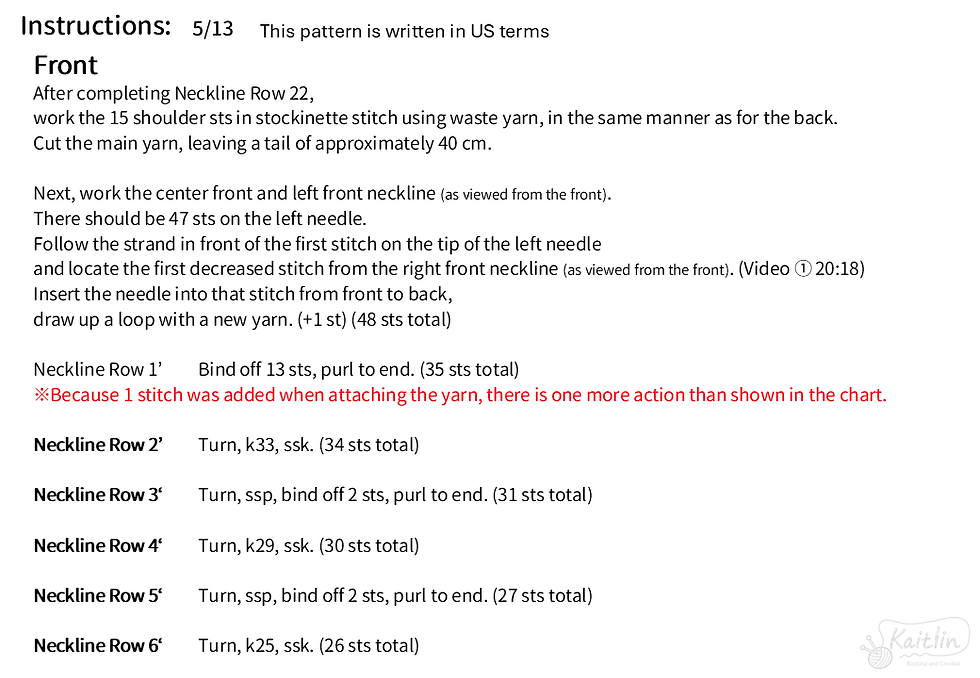 Knitting instructions for a hand-knit Mesh Summer Sweater