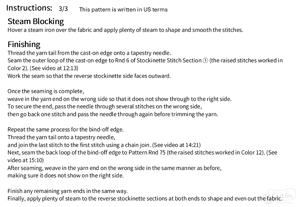 Knitting instructions for a hand-knit neck warmer