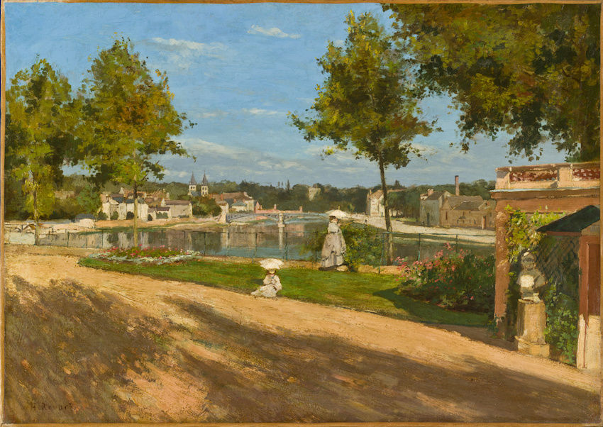 Henri Rouart, La Terrasse au bord de la Seine à Melun, huile sur toile ©Musée d’Orsay, Dist. RMN-Grand Palais / Patrice Schmidt