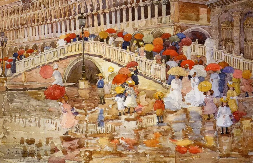 Maurice Prendergast. Venice in the rain. 1899. DR