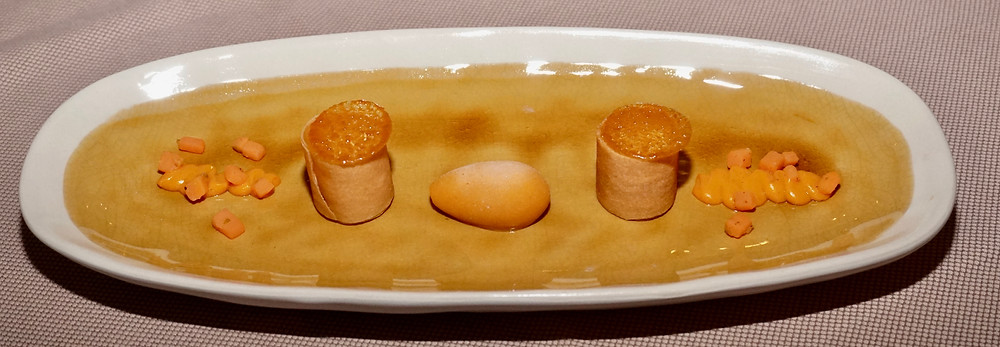 Déclinaison autour de la patate douce et "Dulce de lecche". © Fabrice Roy
