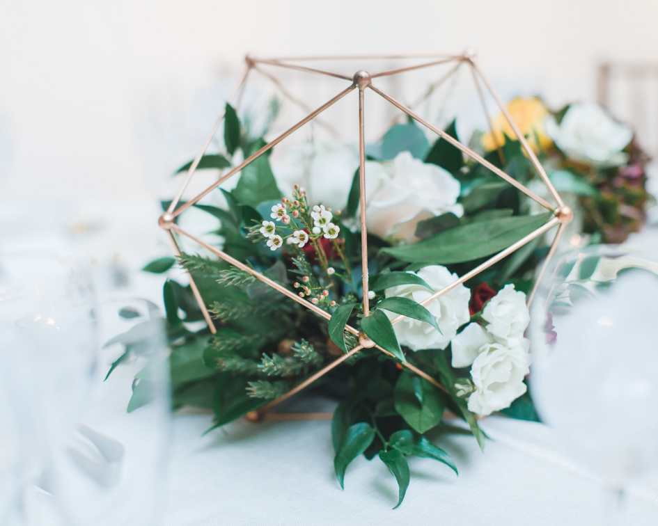 Red and white rose centerpieces - Long View Gallery, Washington D.C.