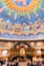 The Saint Katherine Greek Orthodox Church interior wedding ceremony
