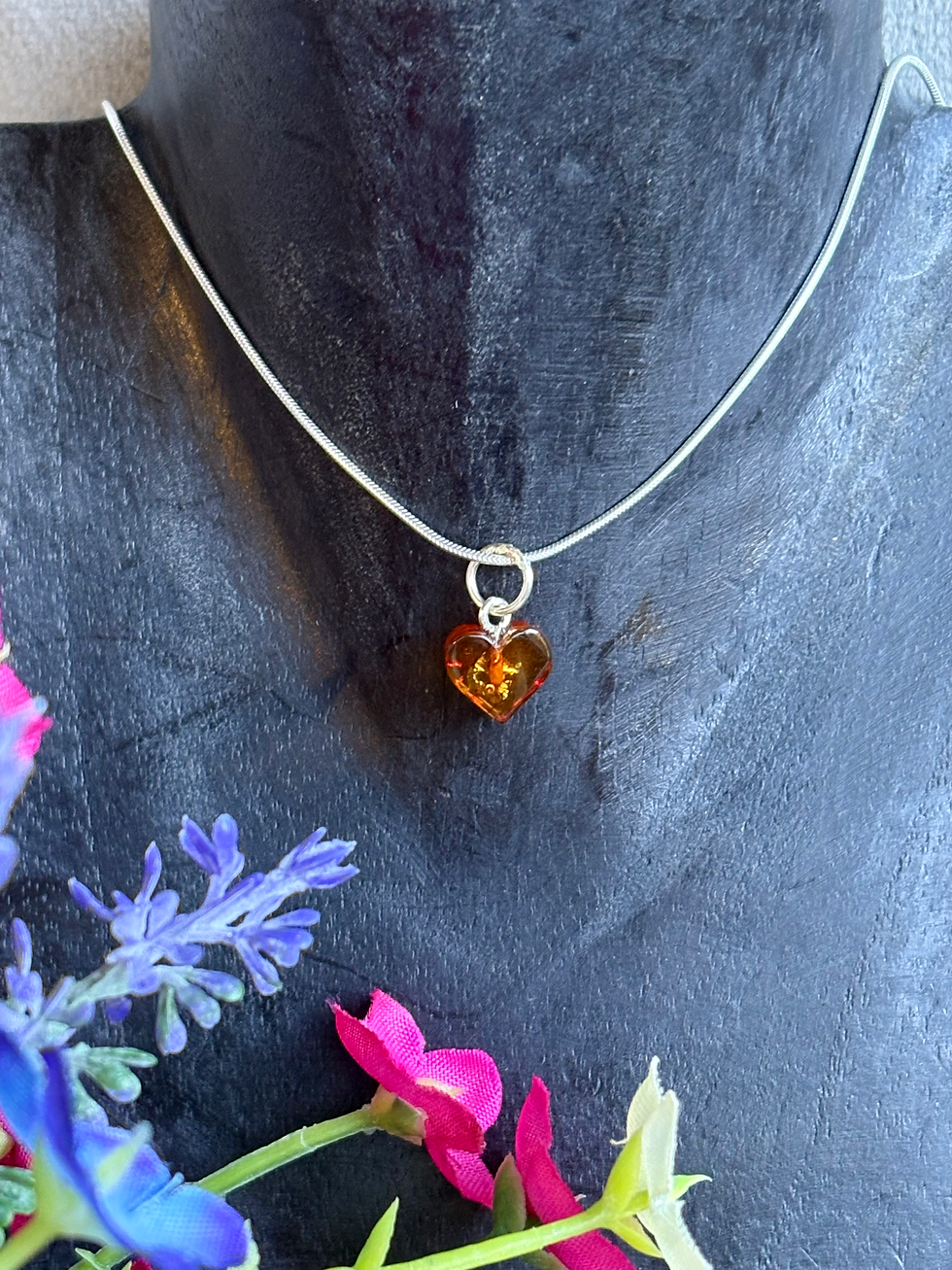 Thumbnail: Amber Heart Pendant 🧡✨