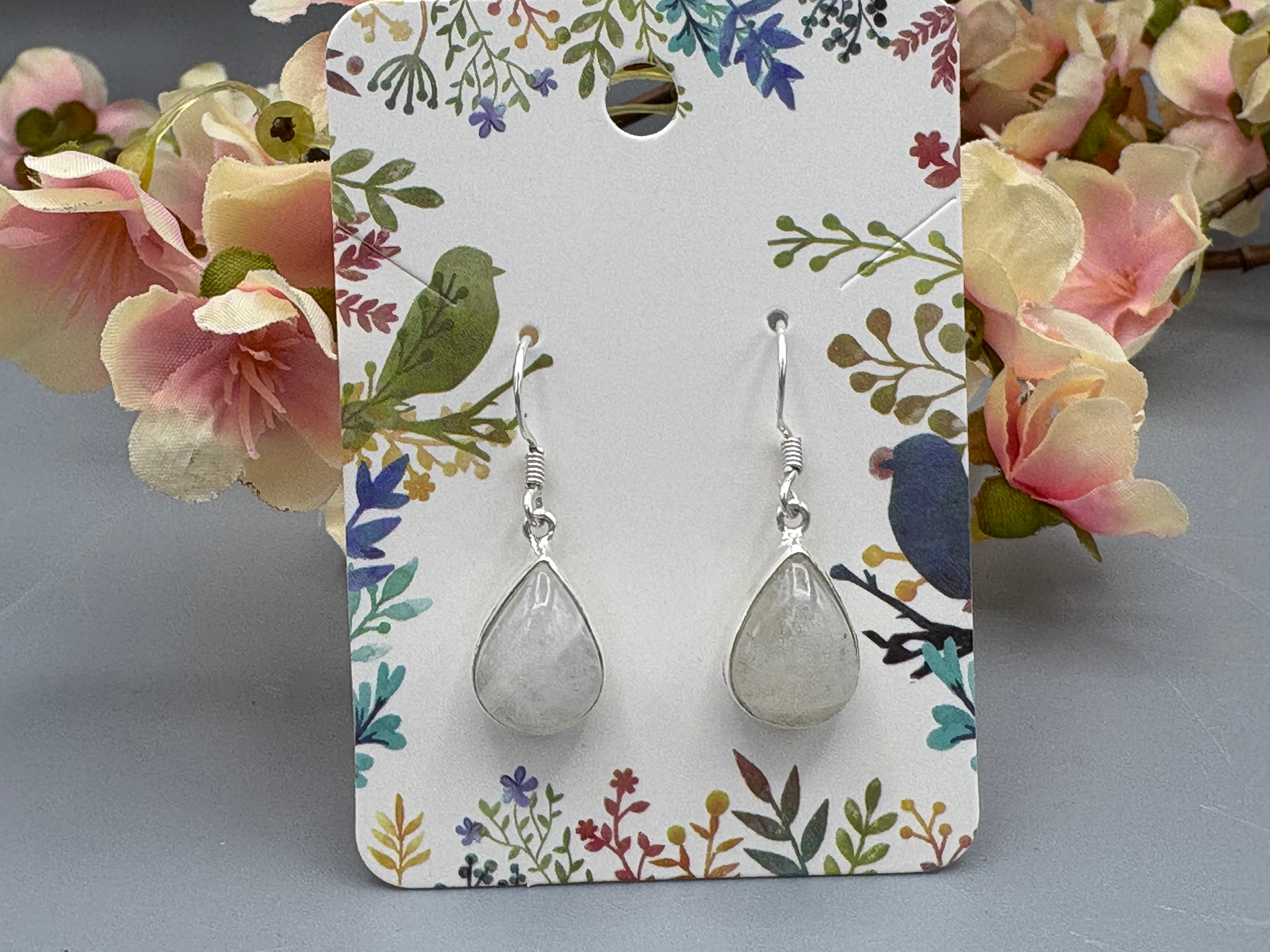 Rainbow Moonstone Earrings 🌙