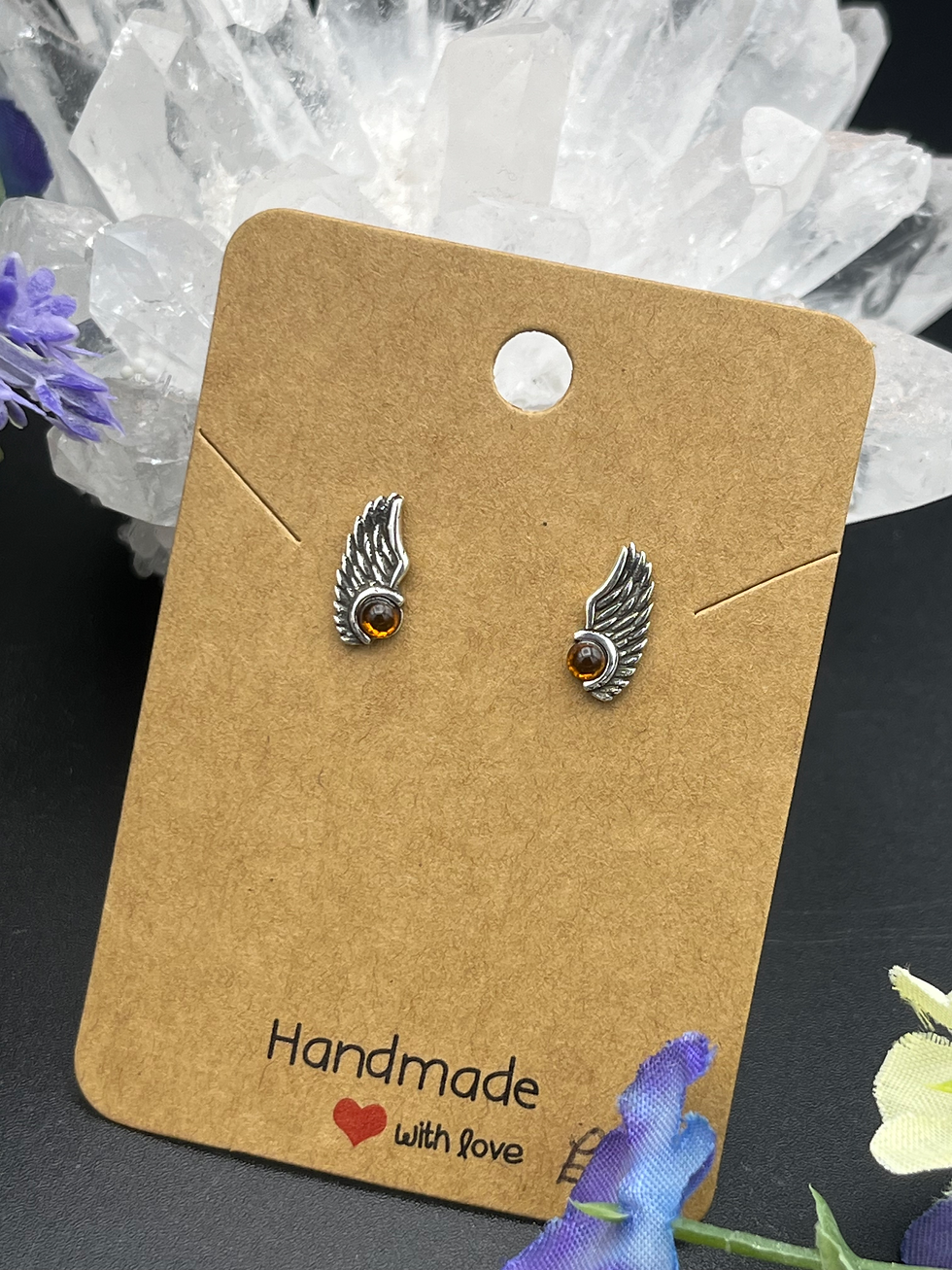 Thumbnail: Amber Angel Wings Earrings 💚