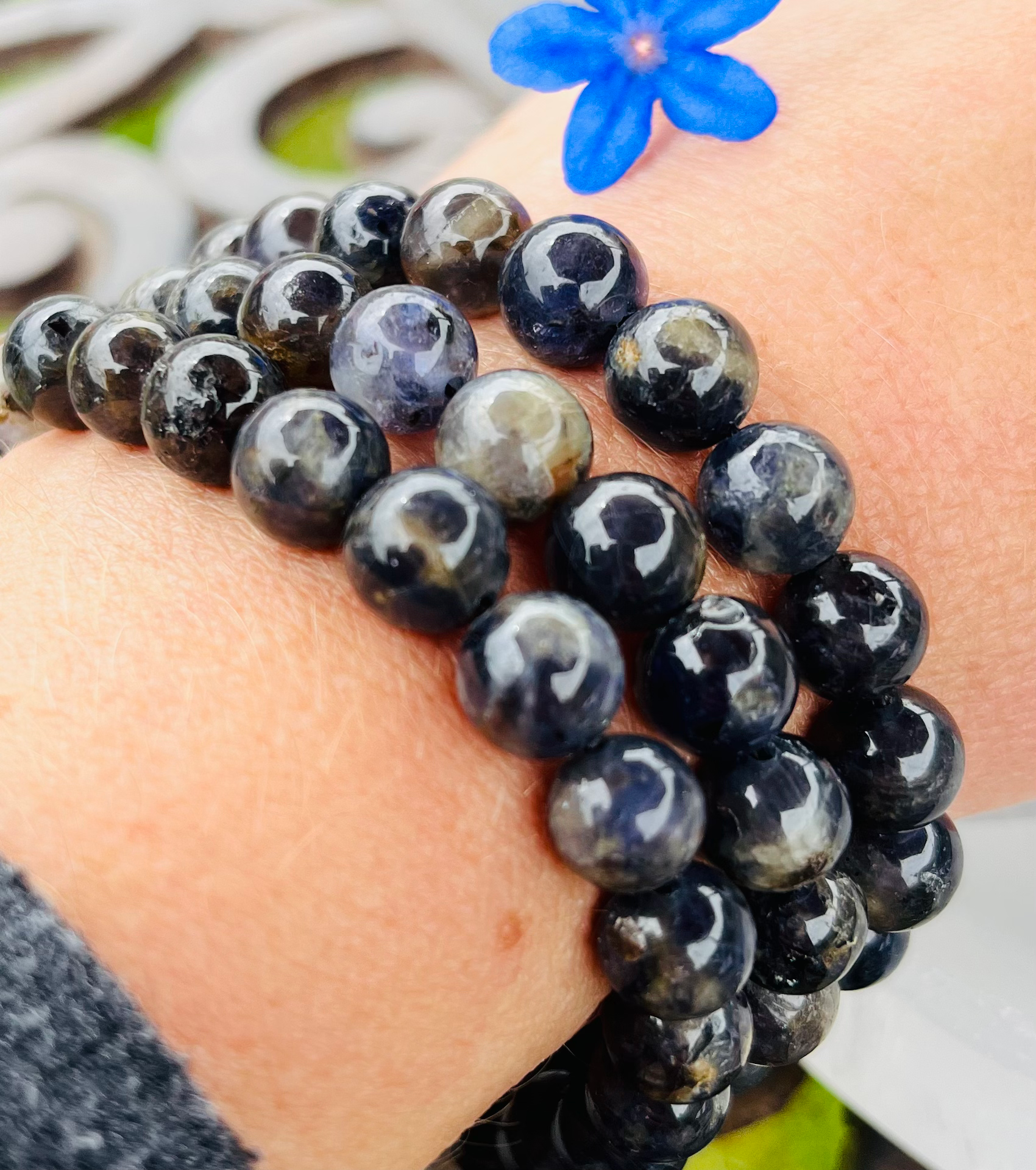 Iolite Beaded Bracelet 💙