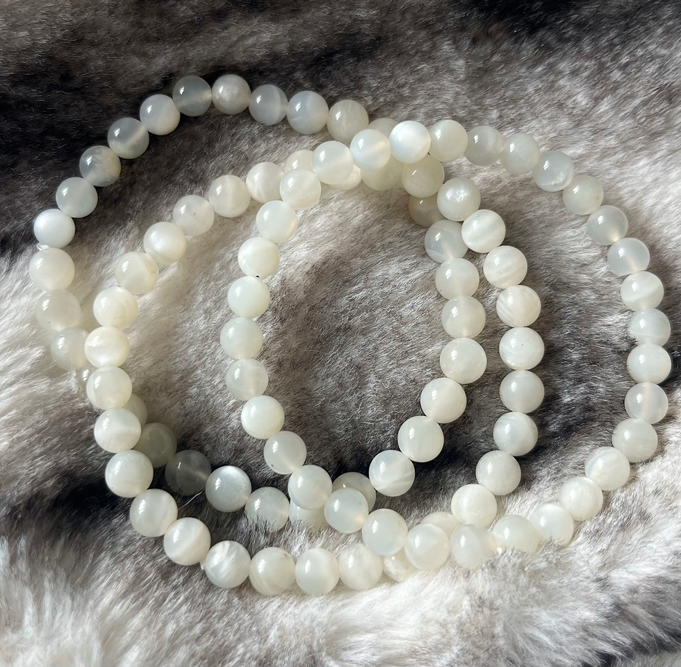 Thumbnail: Rainbow Moonstone Small Beaded Bracelet 🤍