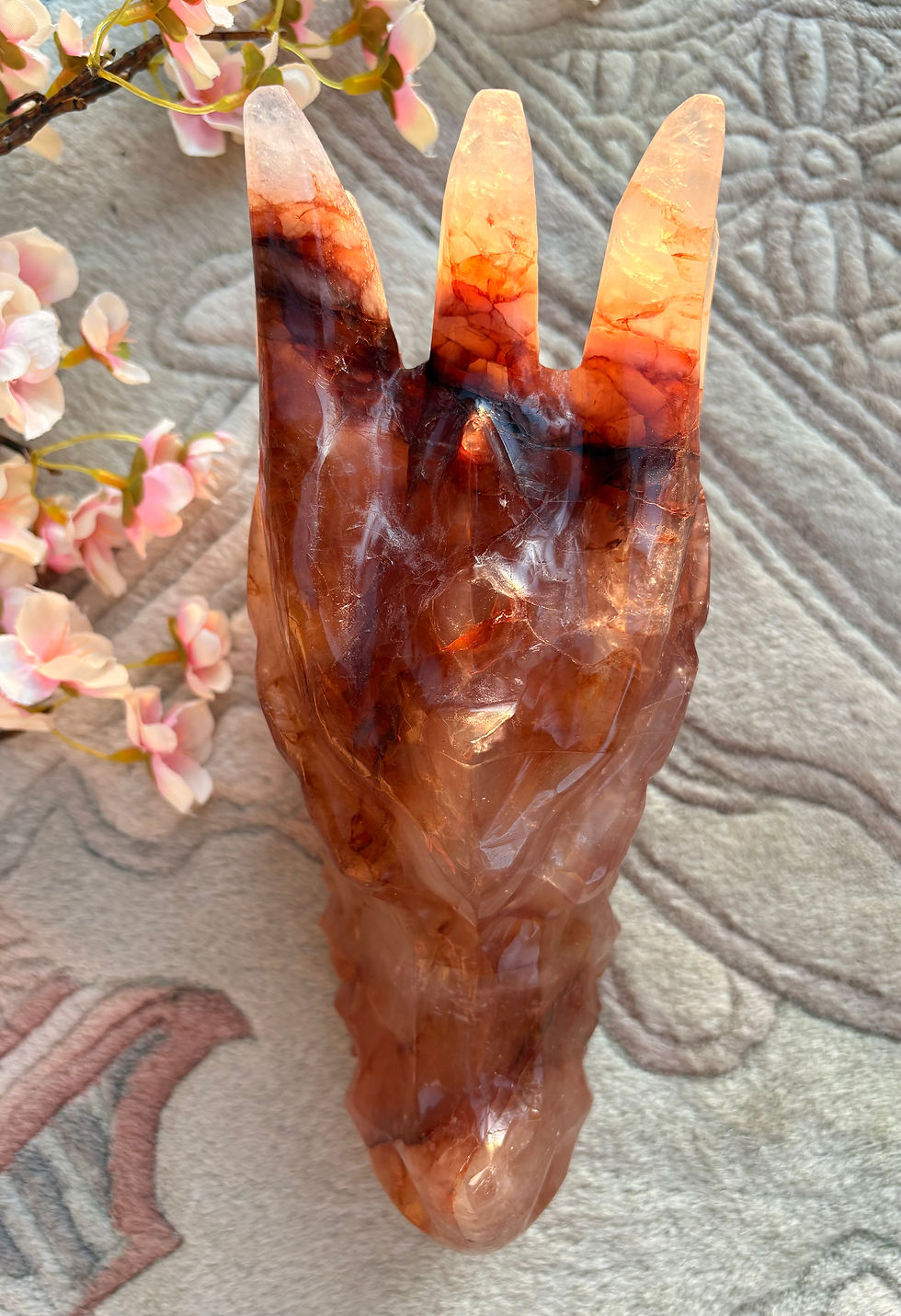 Thumbnail: Fire Quartz Dragon head. 🐲❤️‍🔥