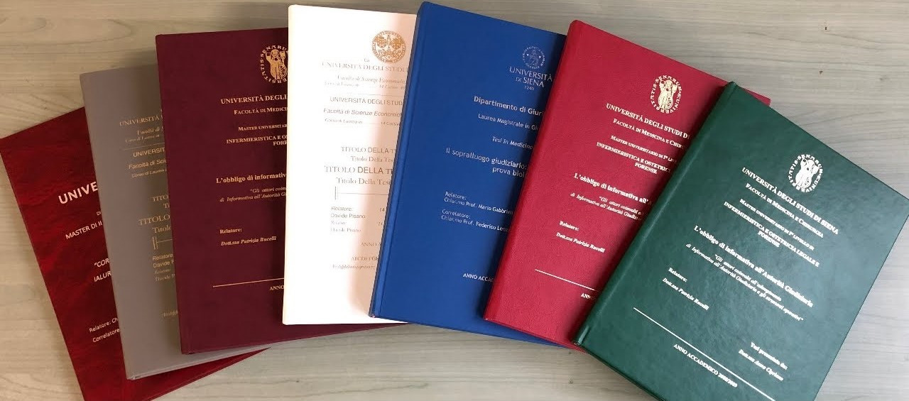 Tesi Rigida, copertina STAMPATA e stampe incluse