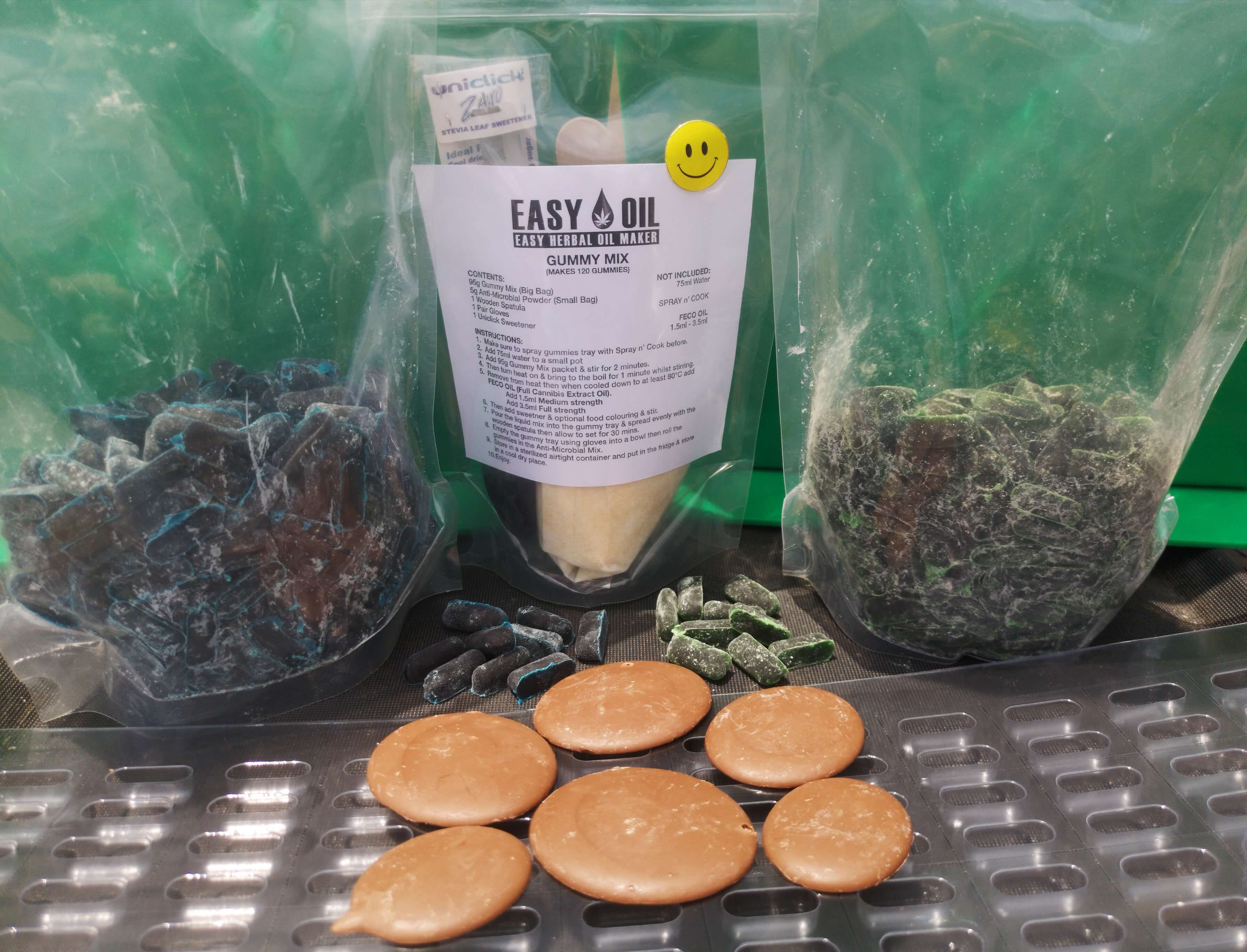 Canna Gummies, Chocolates other Edibles and Suppositories Pack with mould TRAY