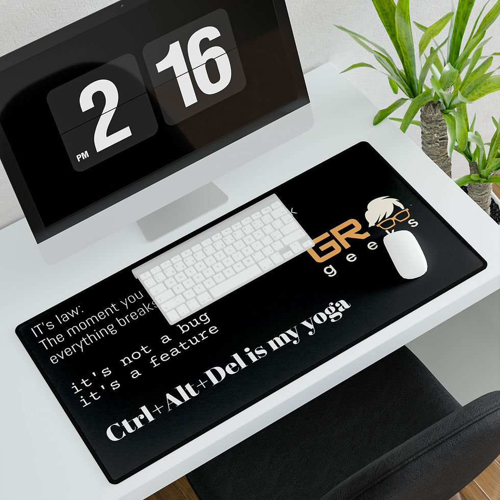 Thumbnail: "Ctrl+Alt+Del is my Yoga" - Desk Mat