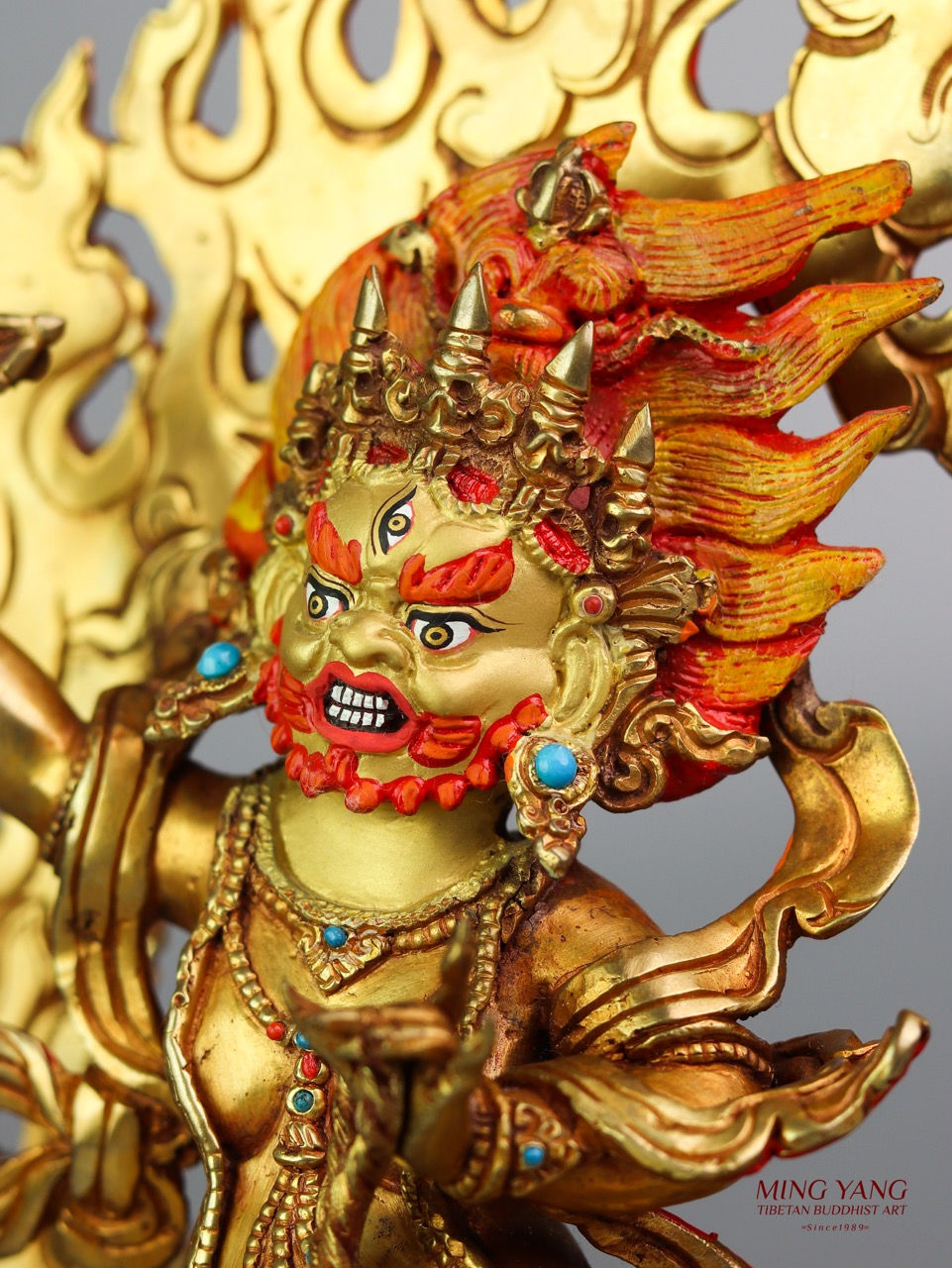 縮圖：金剛手菩薩 銅 全鎏金 手工 8.6" (22cm) #4