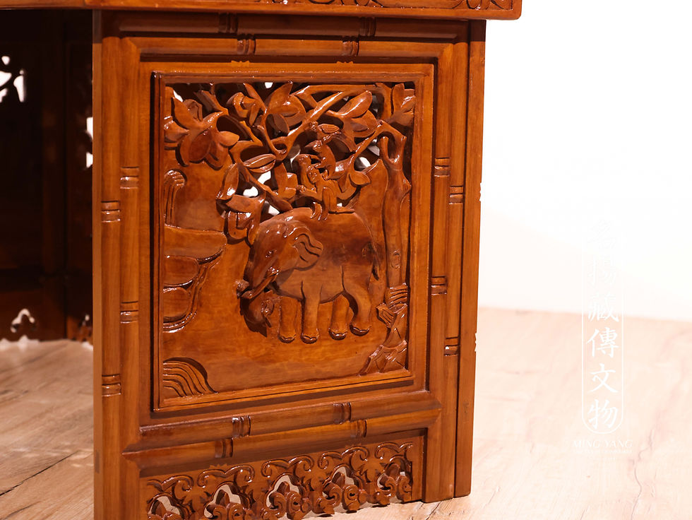 縮圖：Tibetan Traditional Wood Carving Table 91x41x54cm #I