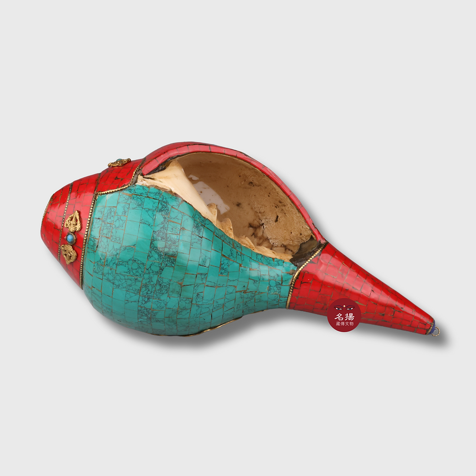 Thumbnail: 法螺  六字咒語圖案 Conch Shell Om Mane Design 26x12cm/1660g