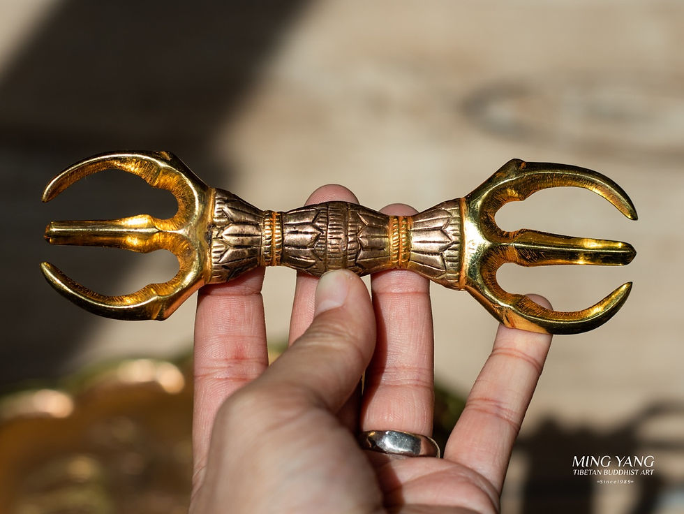Thumbnail: 法器 三個一組 銅半鎏金 手工 尼泊爾 3 in 1 Ritual Compliment Partly Gold Nepal