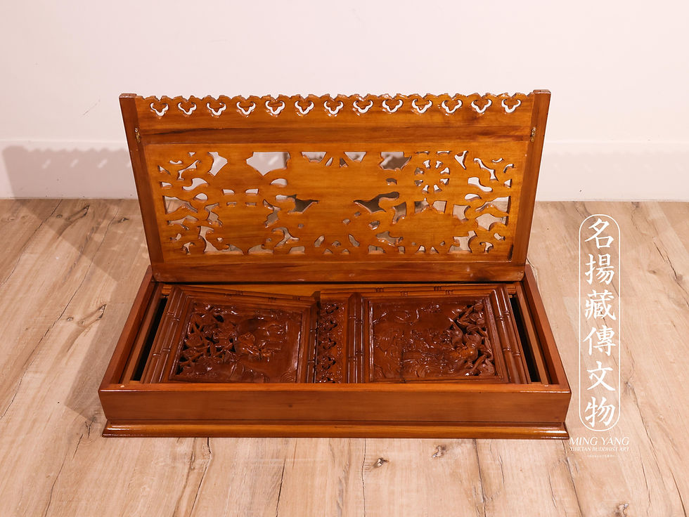 縮圖：Tibetan Traditional Wood Carving Table 91x41x54cm #I
