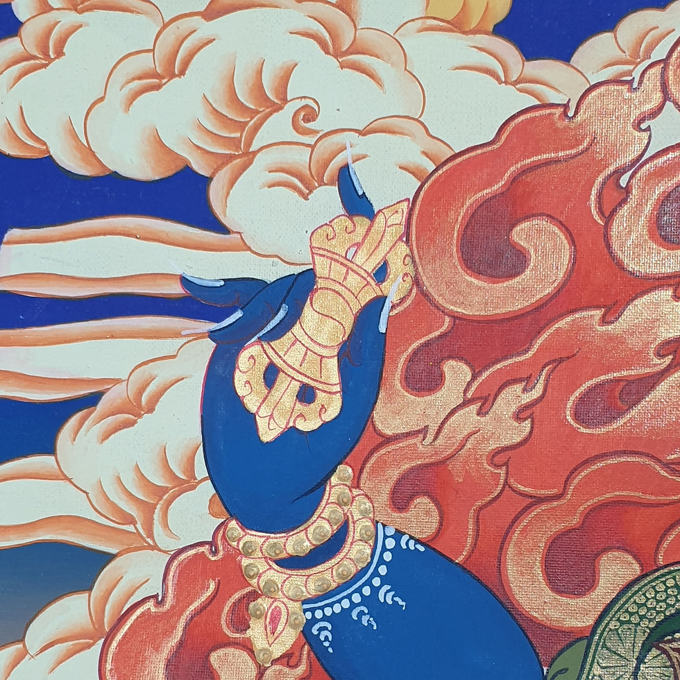 縮圖：金剛手菩薩 唐卡 手繪 Vajra Pani Tangka #23