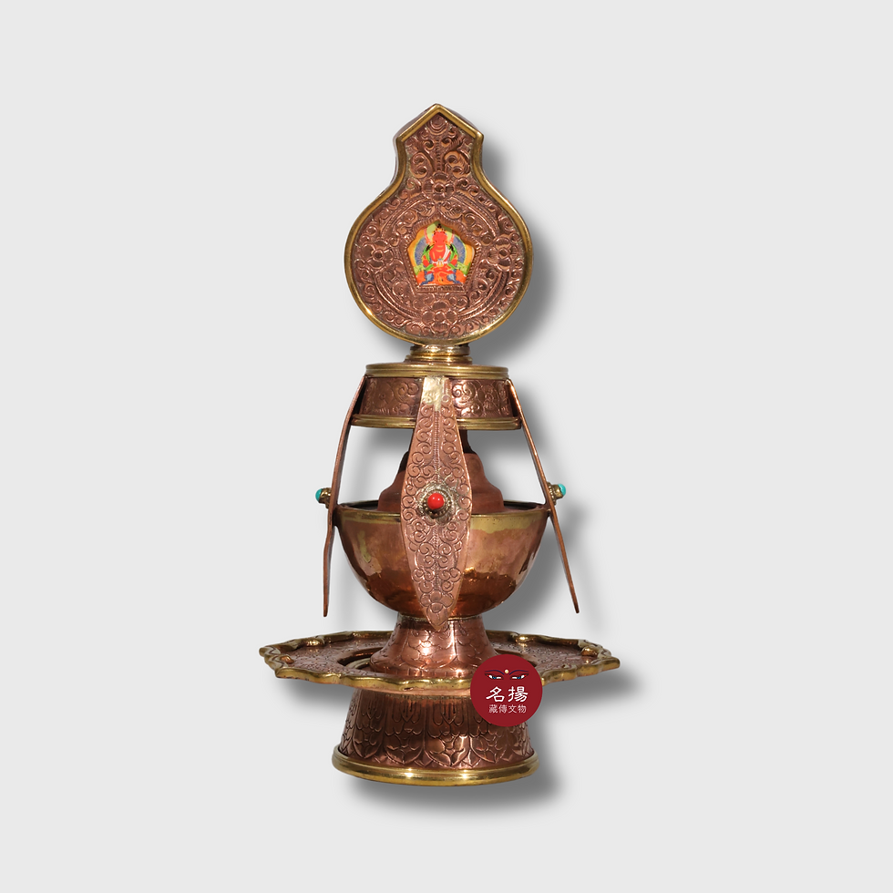 縮圖：長壽寶瓶 銅 手工 Bumpa Vase Urn of Wisdom Vase 18x10cm #1