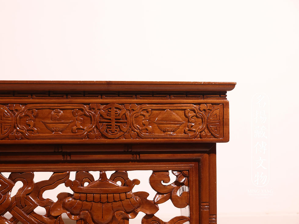 縮圖：Tibetan Traditional Wood Carving Table 91x41x54cm #I