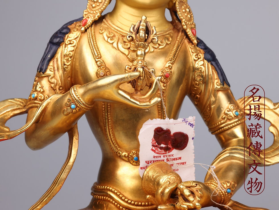 縮圖：金剛薩朵 銅 全鎏金 手工 12.5" (32cm) #19