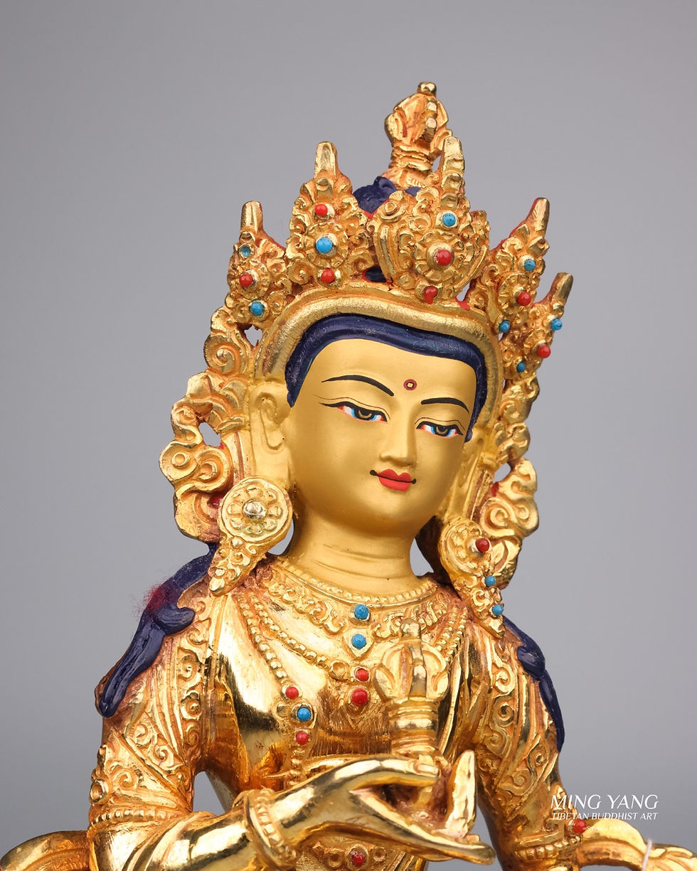 縮圖：金剛薩埵 銅 半鎏金 手工 9" (22cm) #37