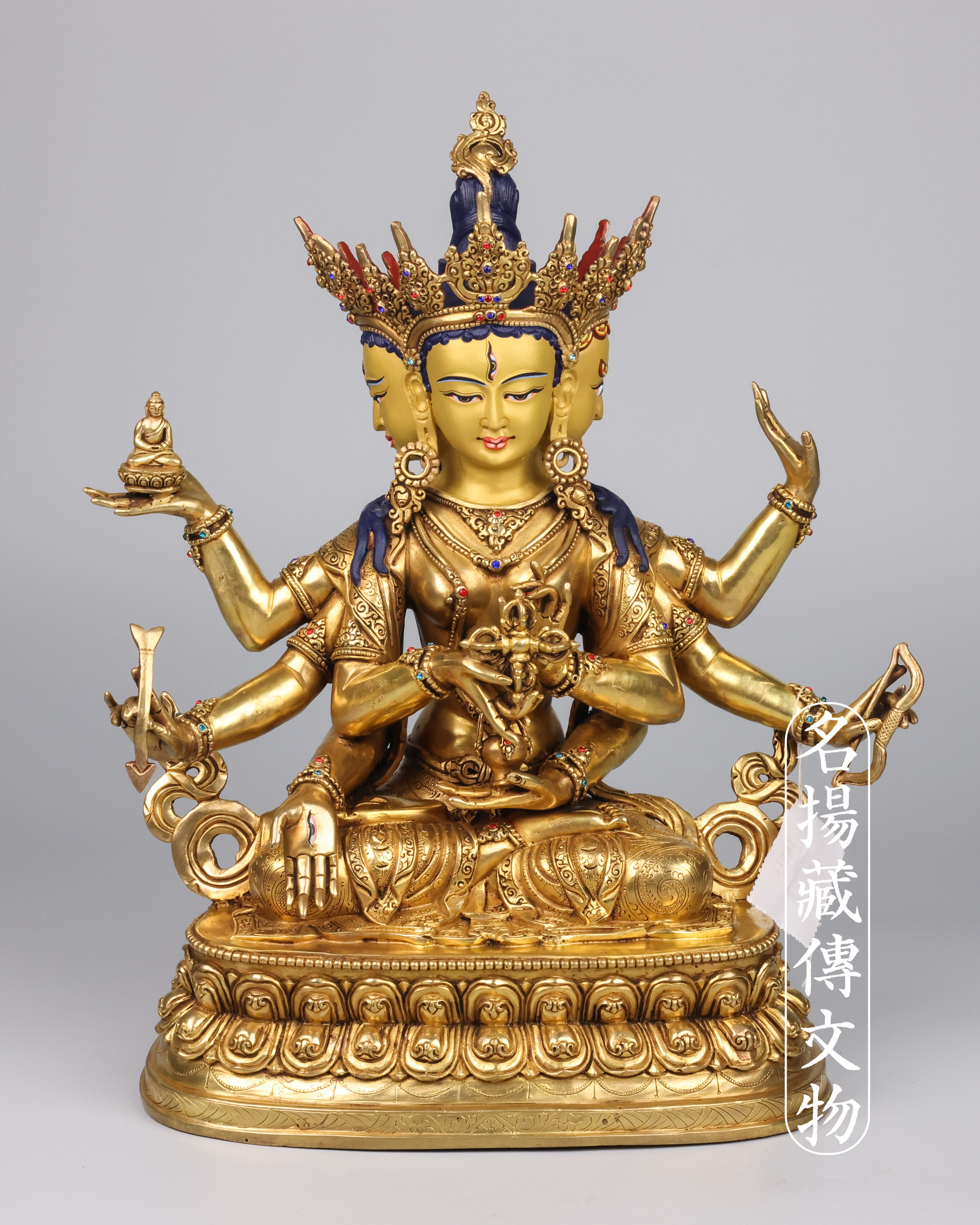 尊勝佛母 銅全鎏金 手工13.8" (35cm) #1