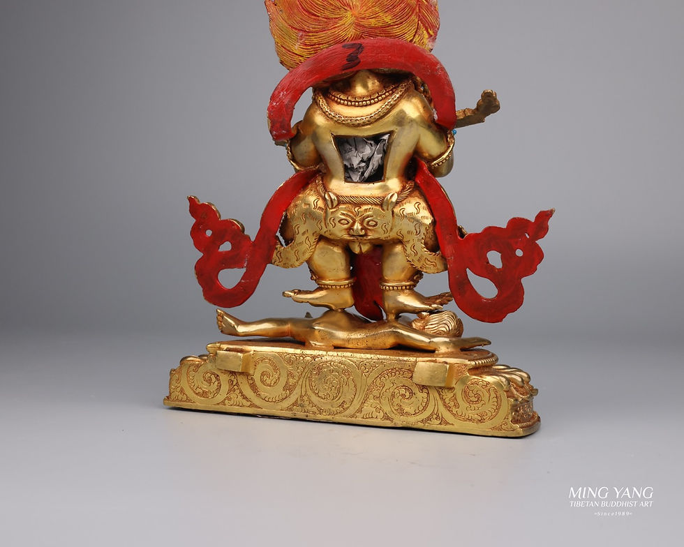 縮圖：紅棒瑪哈嘎拉 銅 全鎏金 手工 10" (25.5cm) #6