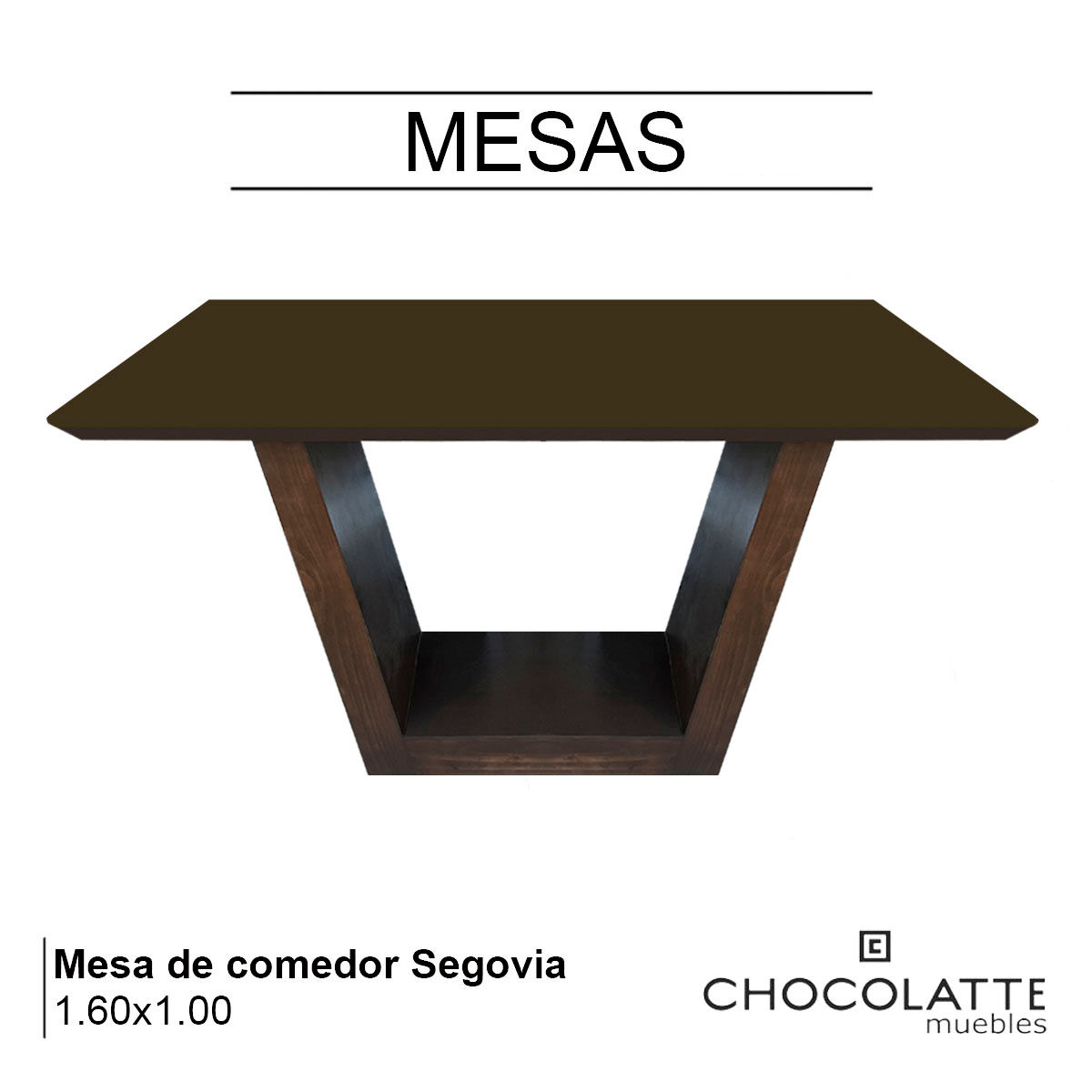 Vista frontal de mesa café