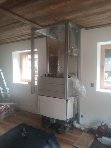 Fireplace Installation in Progress