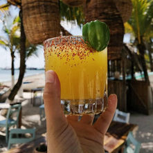 Enjoy Mexican Caribbean flavors and beachfront dining at MALECON21 Beach club and Restauran in  Mahahual. Get your Costa Maya Beach Break Day Pass.