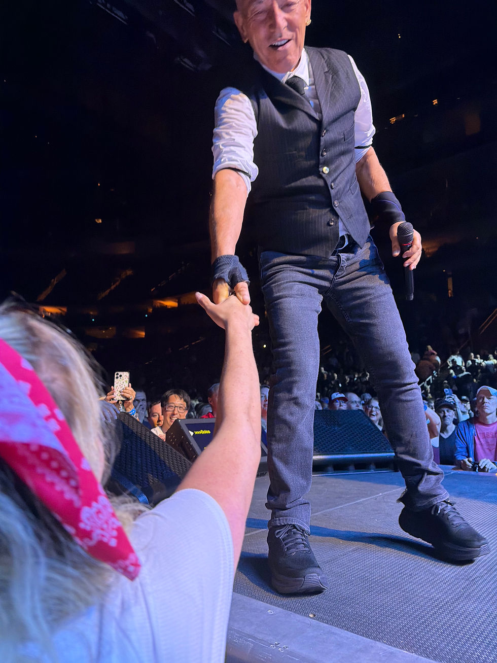 My Dad’s view for Bruce shaking my hand