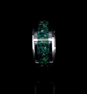 Thumbnail: Stainless steel 8mm opal band ring