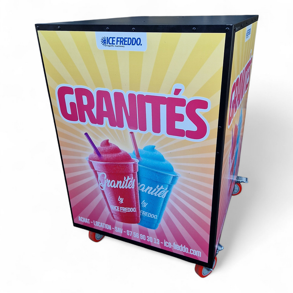Miniature : Chariot pour machine à granité - Ice Freddo® – 100% Inox & Made in France