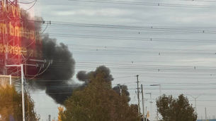 Truck Cab Fire Shuts Down Part of James Snow Parkway in Milton.