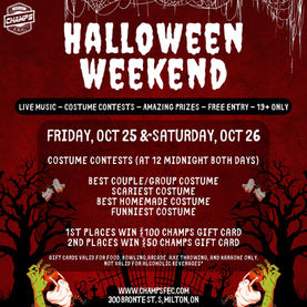 "Halloween Weekend at CHAMPS Family Entertainment Center: Fun, Music, and Big Prizes!"