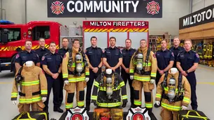 "Protecting Our Growing Community: Milton Firefighters Receive Funding for Training Equipment"