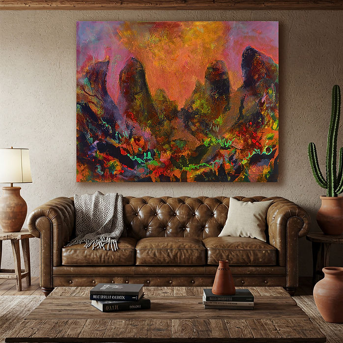 Monsoon Sunset Over the Tianzi Mountains